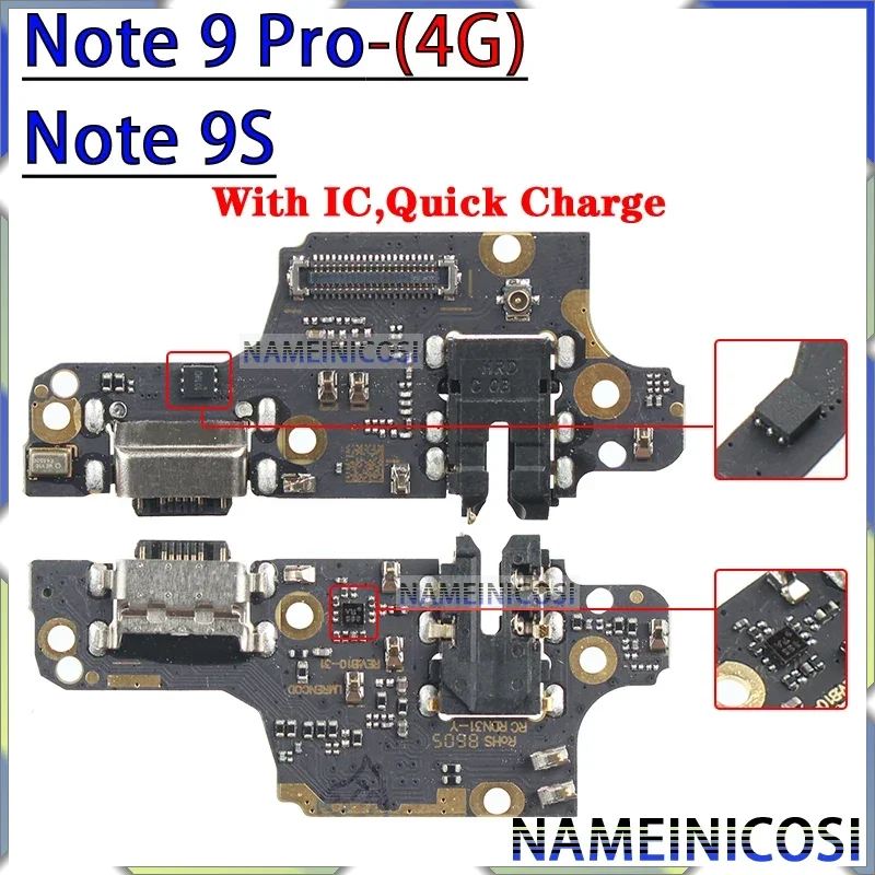 Usb Dock Charger Connector Flex for Xiaomi Redmi Note 9 9T 9S 7 7A  7S 8 8A 8T Pro 4G 5G Charging Board Flex Ports