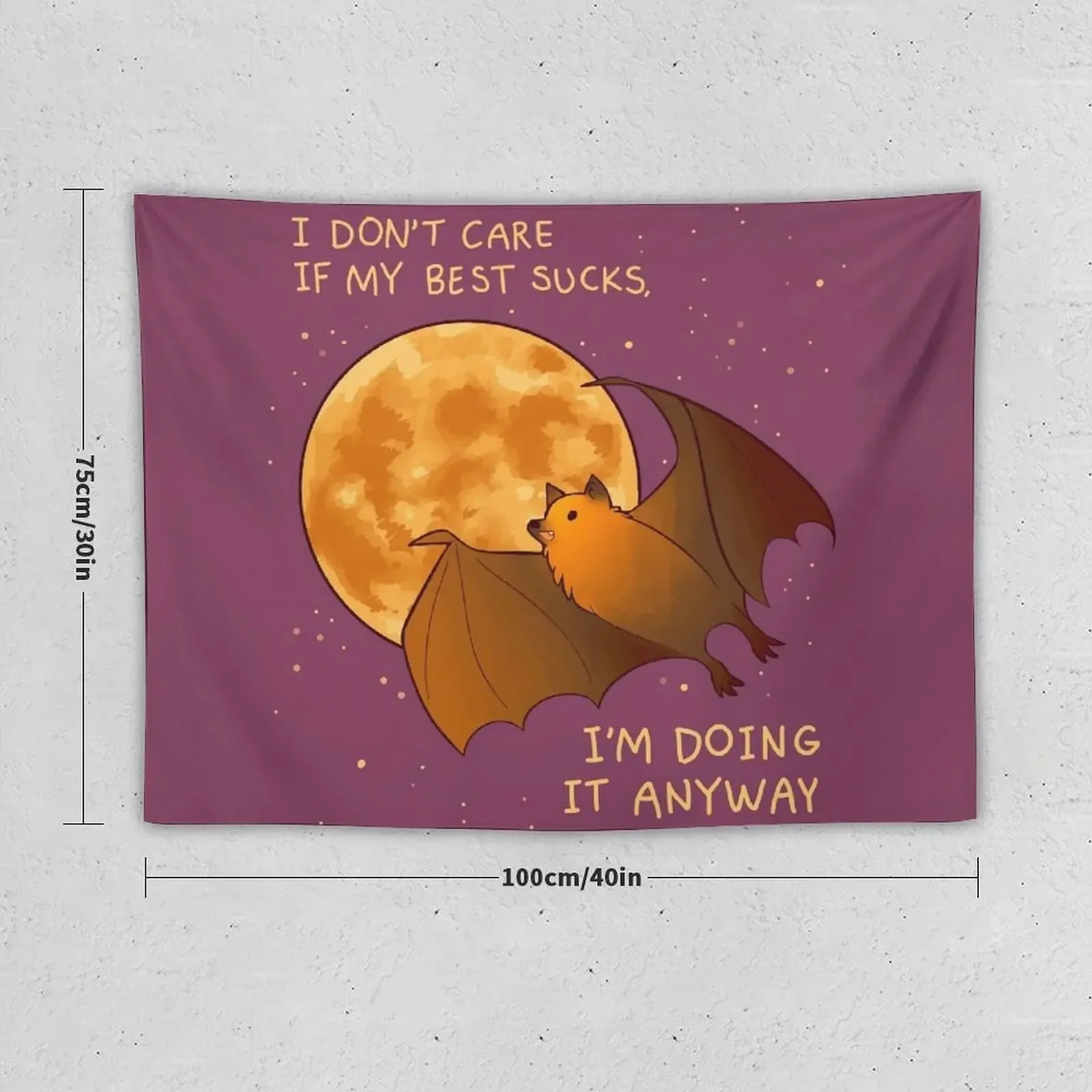 I DON'T CARE IF MY BEST SUCKS Flying Fox Bat Tapestry Bedrooms Decorations Decoration Home Wall Decor Hanging Tapestry