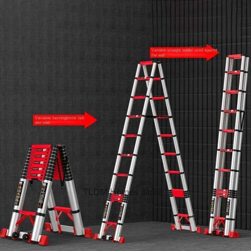 

Folding Ladders Multifunctional Lifting Step Ladders Home Herringbone Telescopic Ladder Aluminum Alloy Portable Engineering 사다리