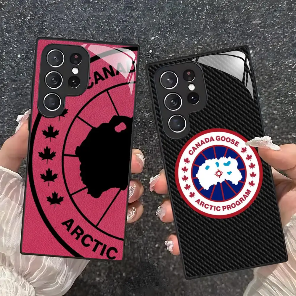 Fashion Brand C-Canada GooseES Phone Case For Samsung S26 S25 S24 S23 S22 S21 S20 Plus Ultra Note20 Glass Magnetic Case