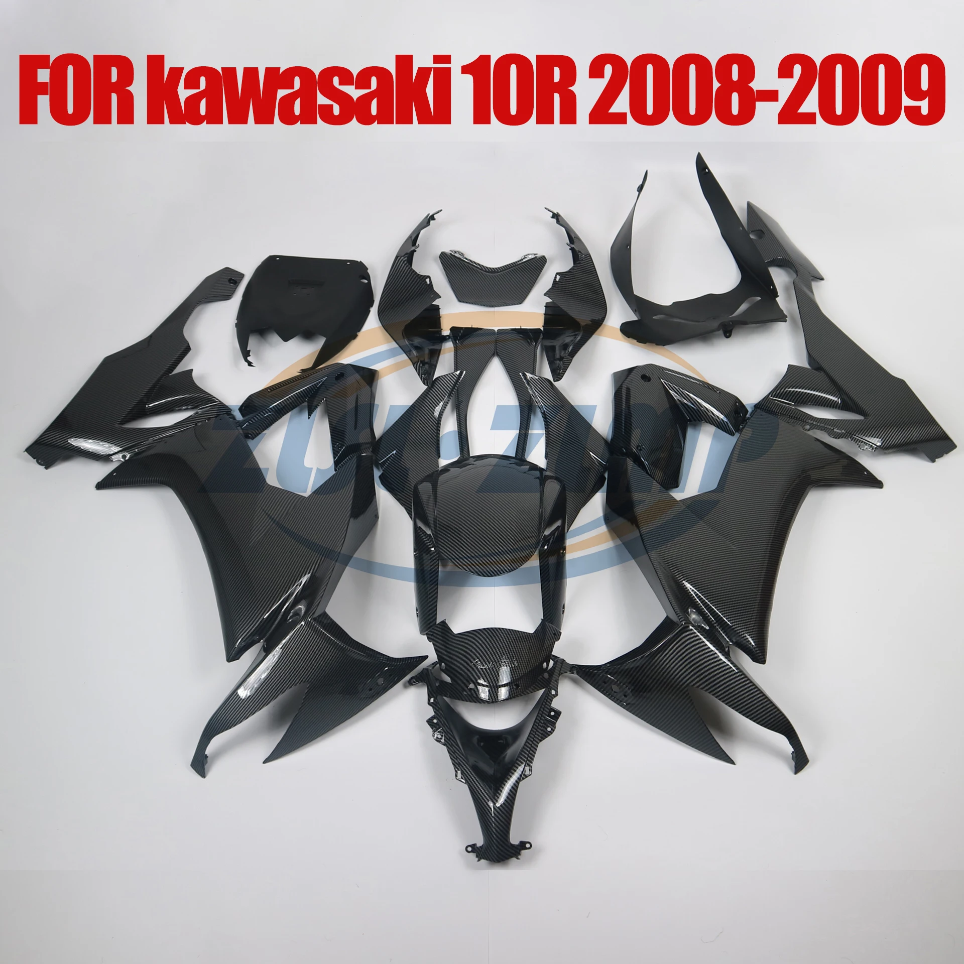 

Для Kawasaki 10R ZX-10R ZX10R 2008 2009, полный обтекатель мотоцикла, пластиковая краска из углеродного волокна, комплект украшения кузова
