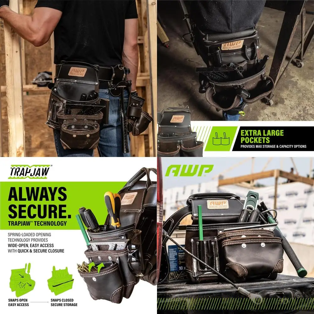 

Прочный пояс для инструментов с органайзером, идеально подходит для рабочих и механиков