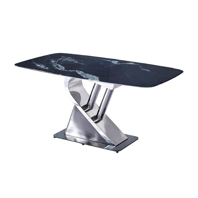 

Прямоугольные обеденные столы для вечеринок, стол для переговоров, проживание в семье, современные обеденные столы, простая металлическая мебель Обеден Стол MHCZ