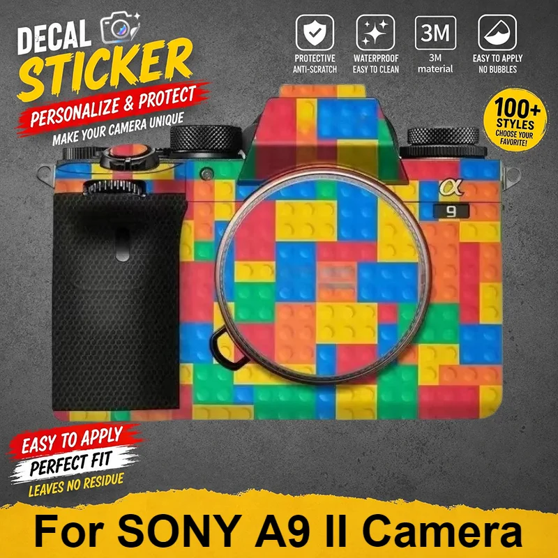 For SONY A9 II Camera Skin Protective Sticker Anti-Scratch Vinyl Wrap Premium Body Decal Cover Matte finish Color blocking