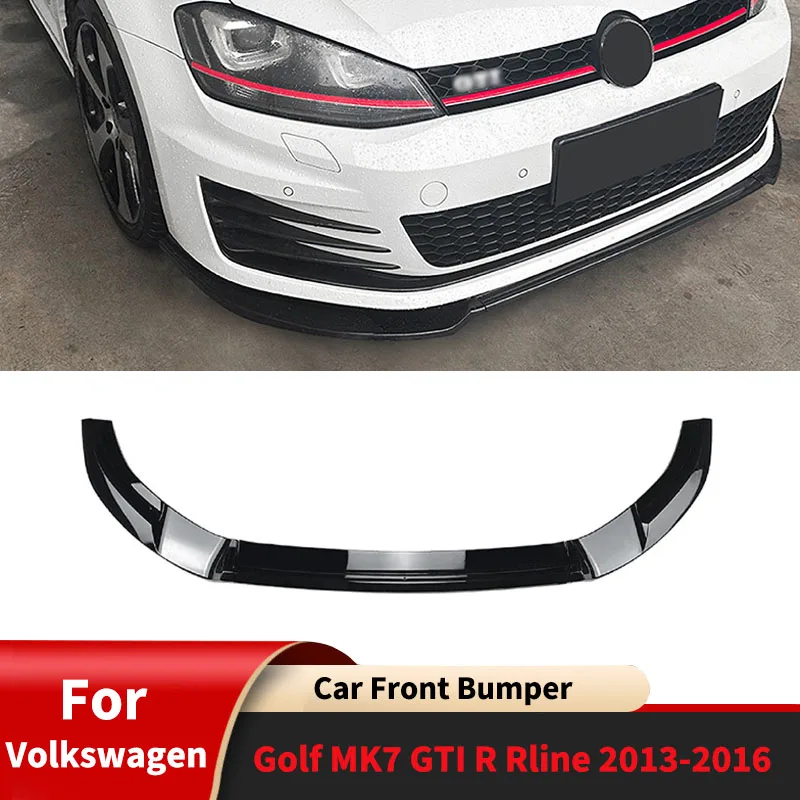 For Volkswagen Golf MK7 GTI R Rline 2013-2016 Car Front Bumper Lip Splitter Parts Front Blade Guard Protector Cover Accessories