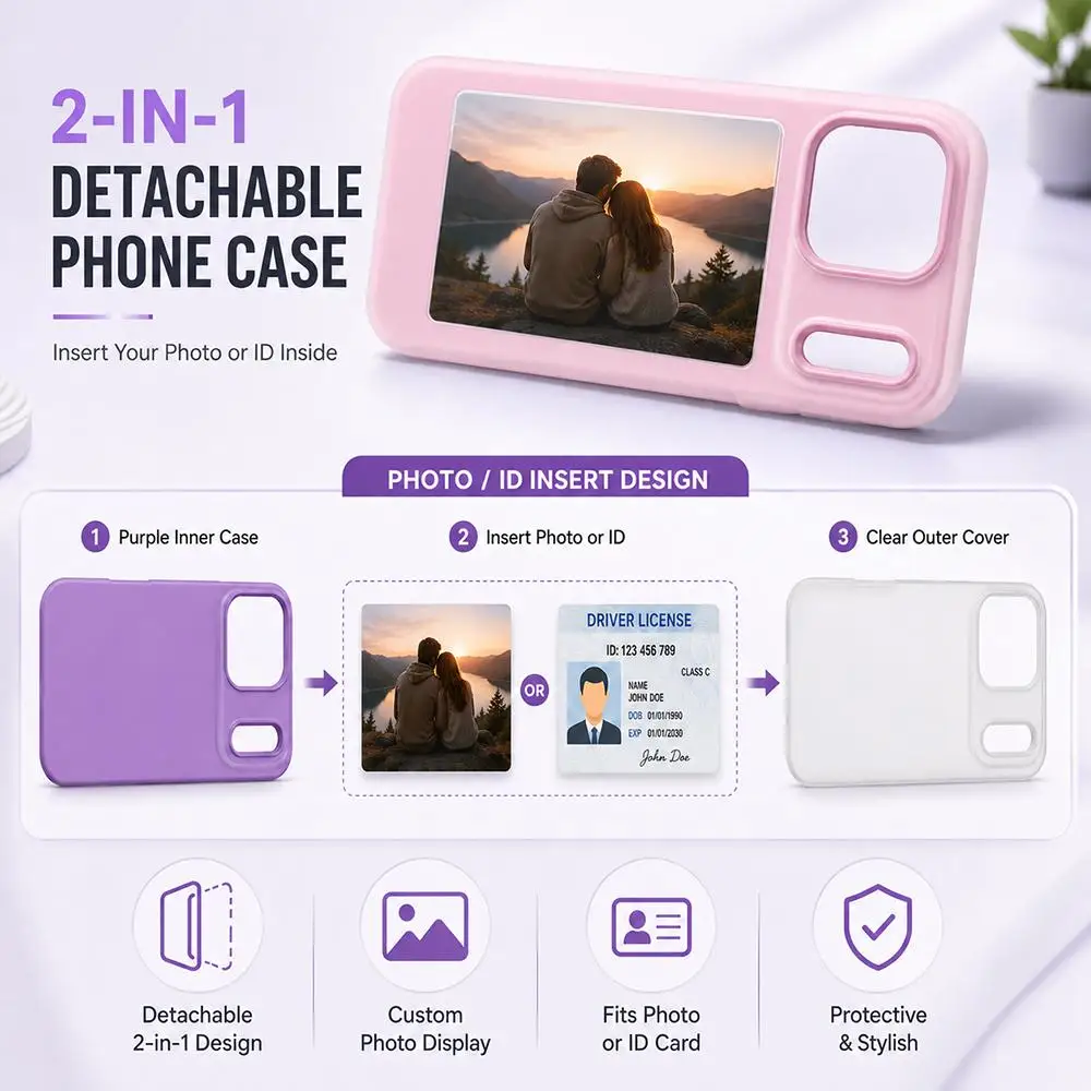 Rapper Dd osama Phone Case 2-in-1 Detachable Clear with Card Holder for iPhone 12-17 Soft Multi-Color view 4