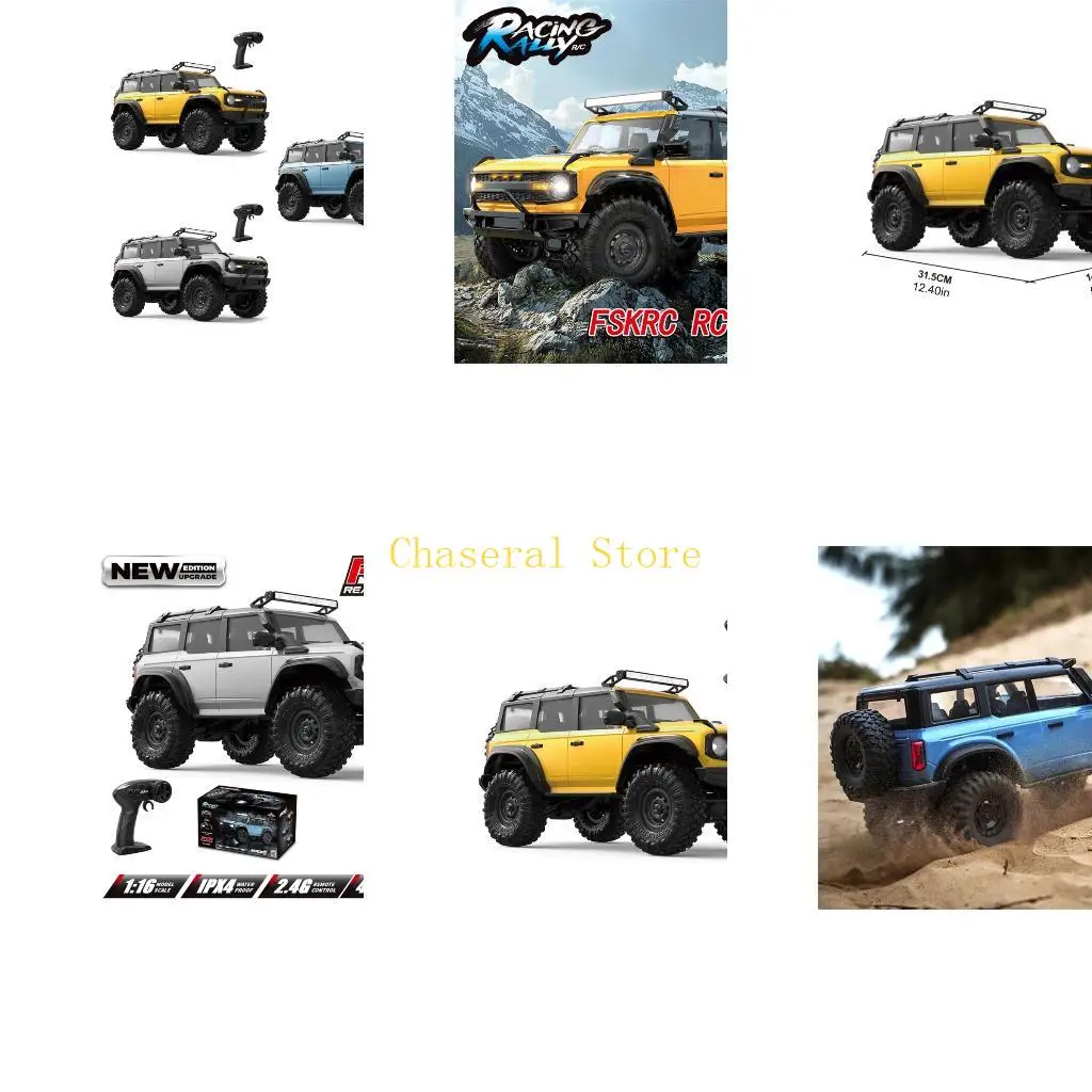 

E7CE All Terrain Remote Control Climbing Car Model Crawler Toy with LED HeadLamp