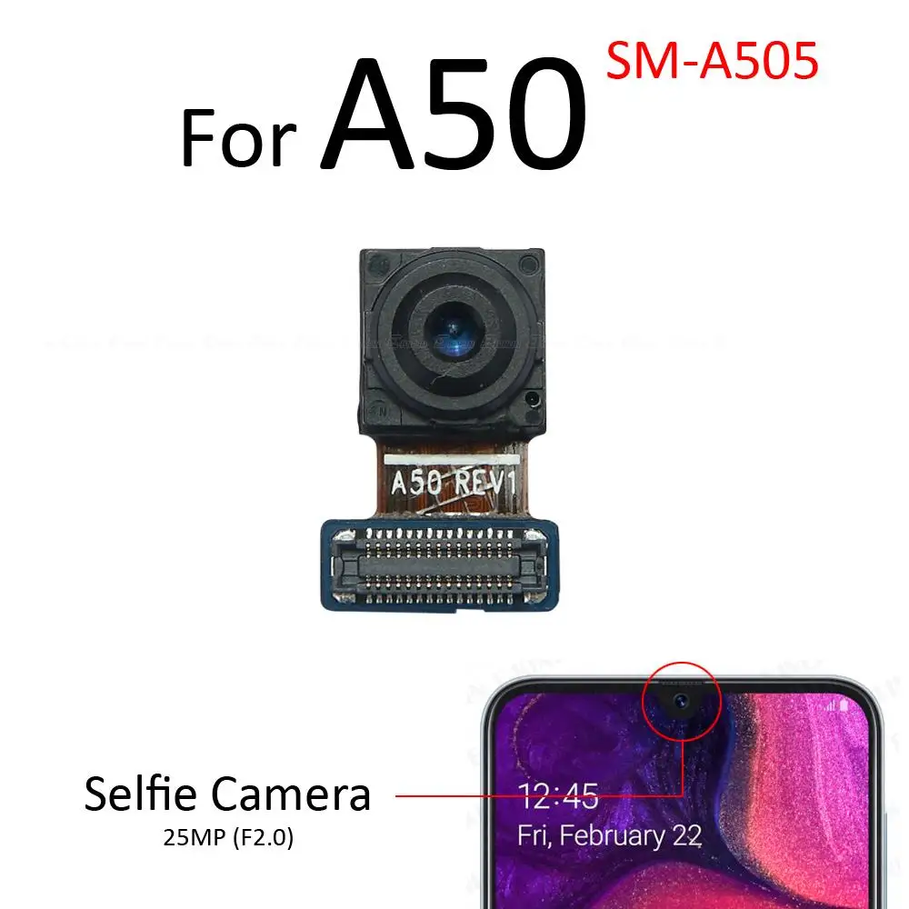 Front Facing Selfie Back Rear Main Camera Small Big Module Ribbon Flex For Samsung Galaxy A30 A40 A50 A60 A70 A80 A90 5G