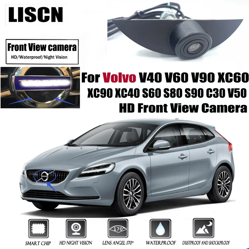 Car Front View camera For Volvo V40 V60 V90 XC60 XC90 XC40 S60 S80 S90 C30 V50 HD Night Vision waterproof Parking LOGO Camera