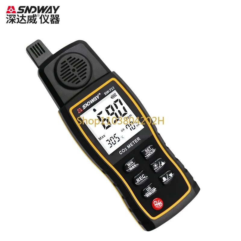 Carbon Dioxide Detector, High-precision CO2 Gas Concentration Alarm Tester, Temperature and Humidity Dew Point