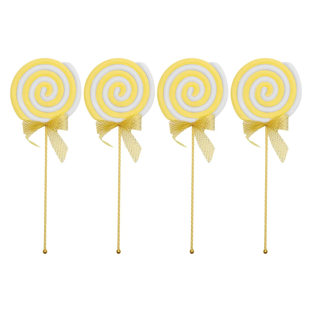 

4 Pcs Kindergarten Decoration Props Fake Lollipop Giant Oversized Candy Performance