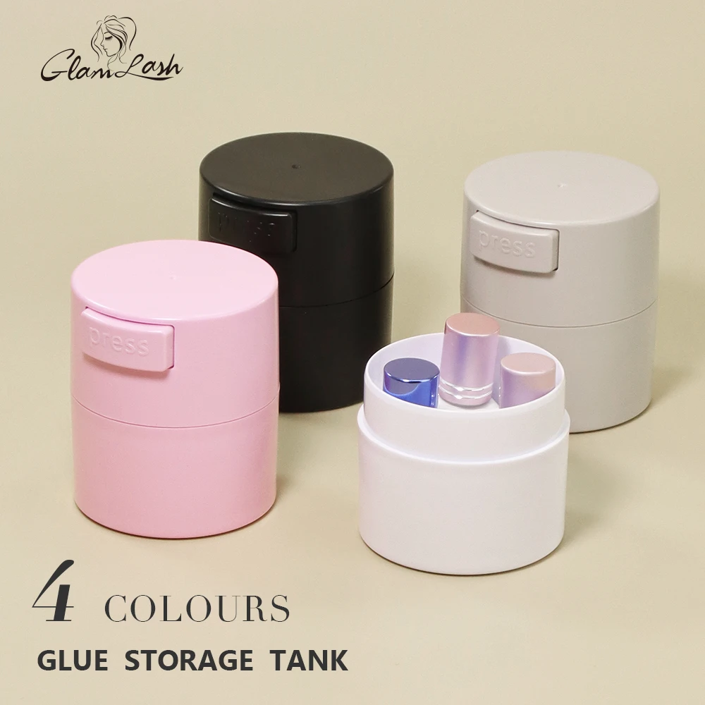 GLAMLASH Eyelash Glue Storage Tank Container Adhesive Stand Activated Carbon Sealed Storage Holder Container Adhesive