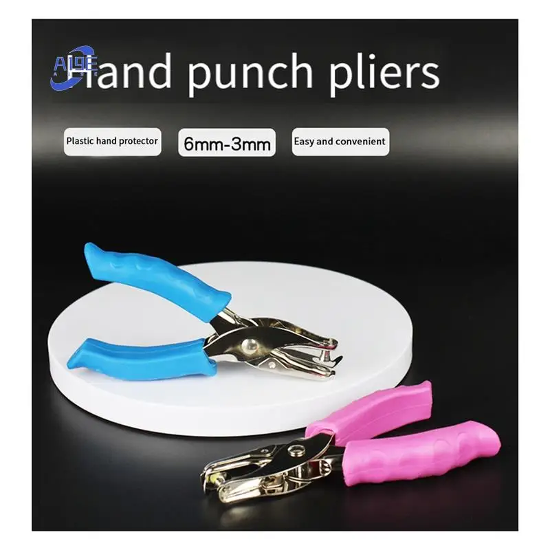

A19E-3 Pack Handle Puncher For Office School Supplies,Can Be Used For Labels,Greeting Cards