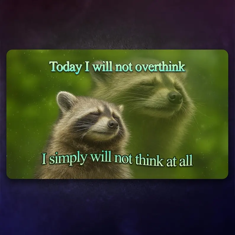 Funny Cute Raccoon Card Playmat Large office mouse pad Game Mats Tabletop for MTG/TCG Card Battle Commander Deck Gaming Desk Mat