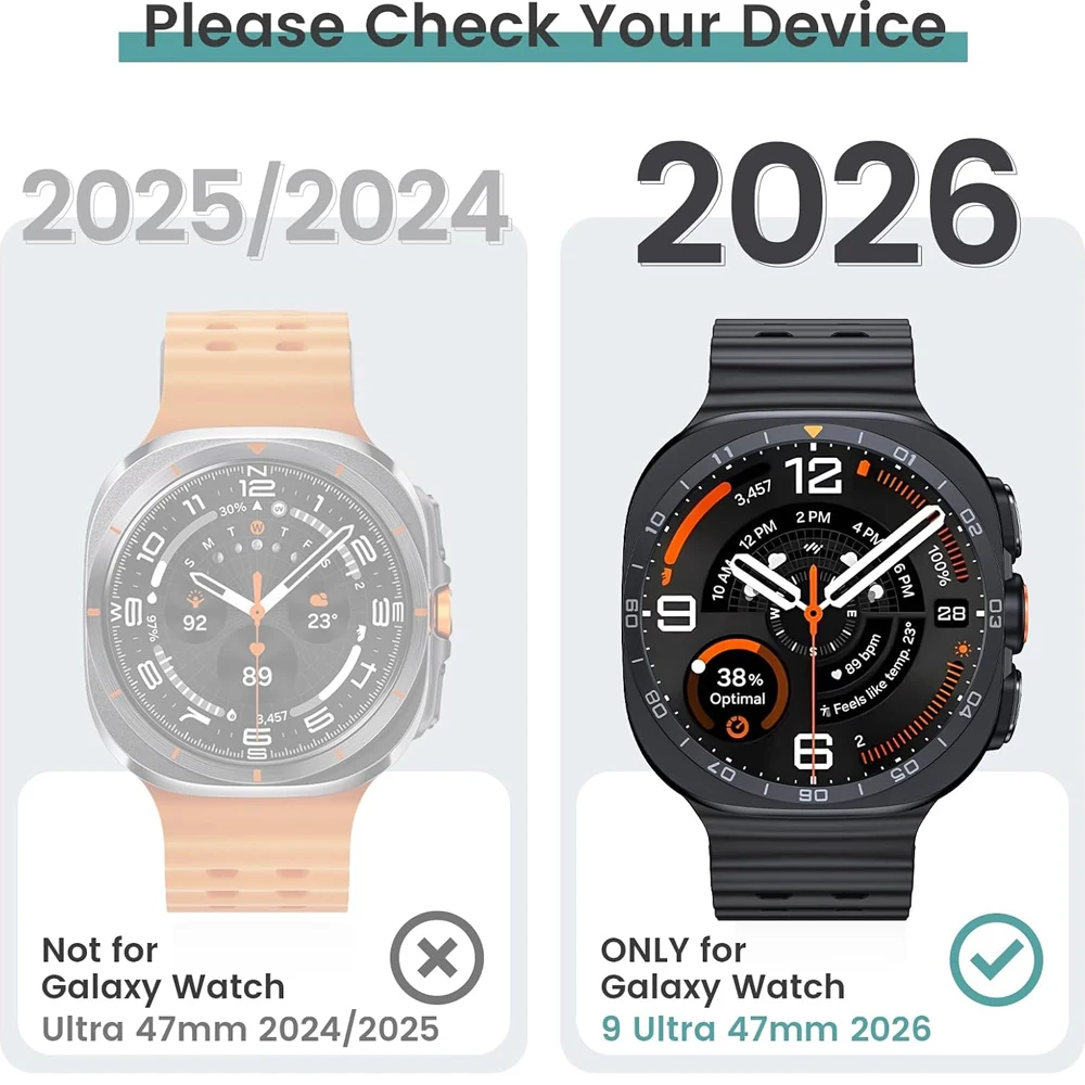 Glas+Hülle für Samsung Galaxy Watch Ultra2 47mm 2026 Zubehör Harte PC-Schutzhülle für Galaxy Watch9 Ultra2 Cover+Displayschutzfolie – Detail 2