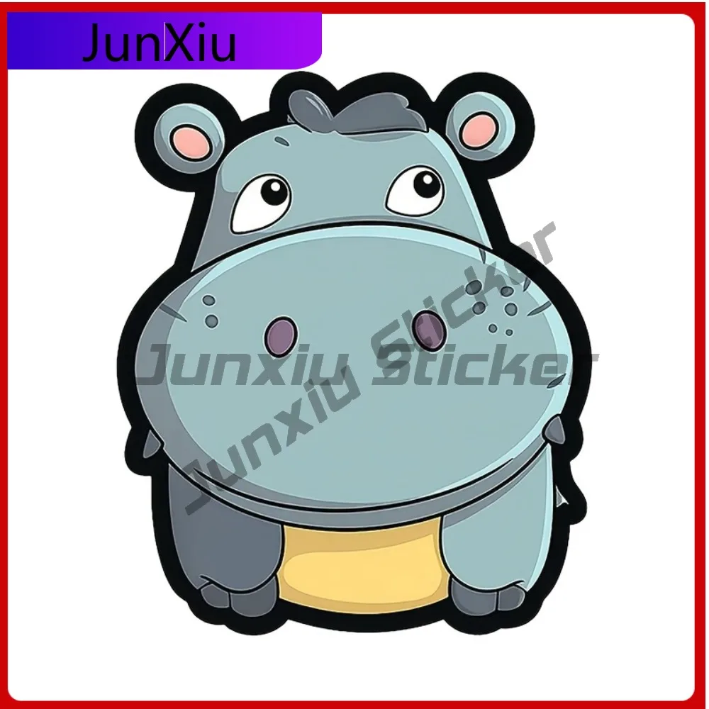 High-Quality Waterproof Vinyl Stickers Featuring a Hippo Perfect for Use on Vehicles s Bottles Truck Cute Car Laptop Window B