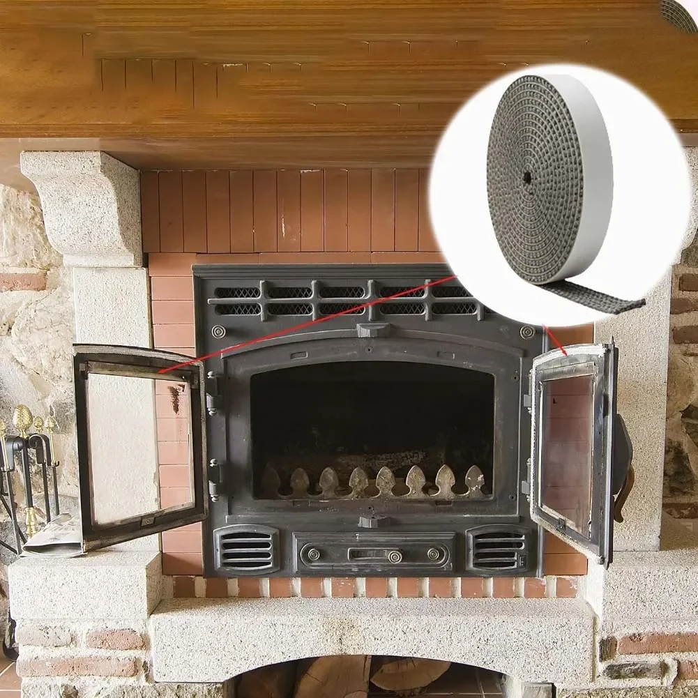 

Комплект термостойких прокладок, 3 шт., для уплотнения дровяной печи, веревка из стекловолокна и плоская лента для оптимальной изоляции