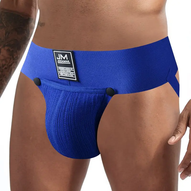 Jockmading-ropa interior sexy gay para hombre, tanga de malla, suspensorio desmontable sin botones, nuevo