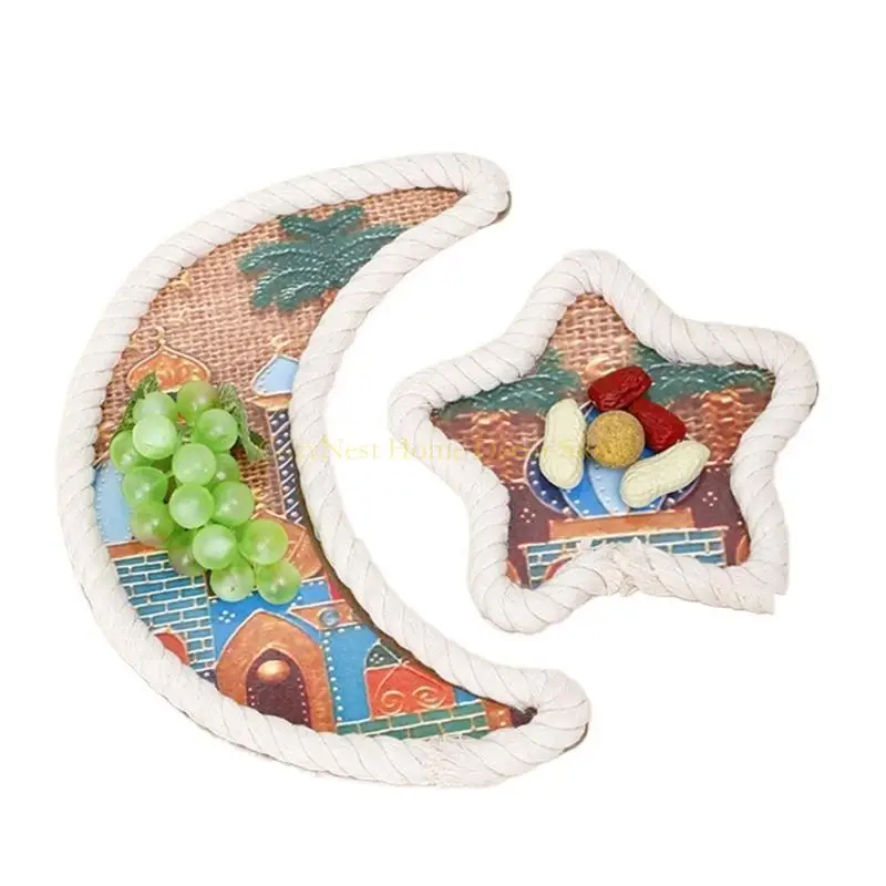 92 sofisticato Eid Mubarak Accento dei vassoi in legno per i decori e i regali Ramadans