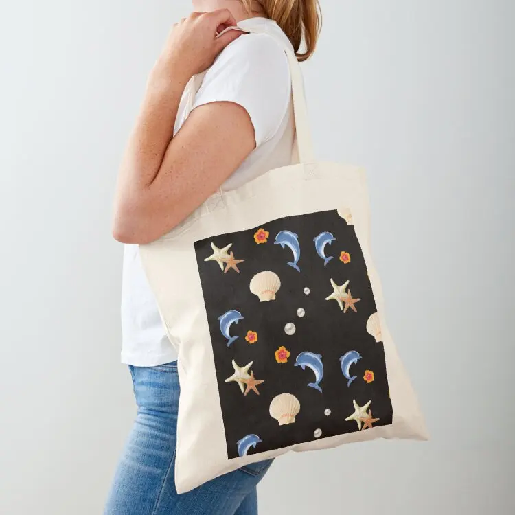 Summer set dolphin pearls Tote Bag Shopper Large bags for women tote bag university