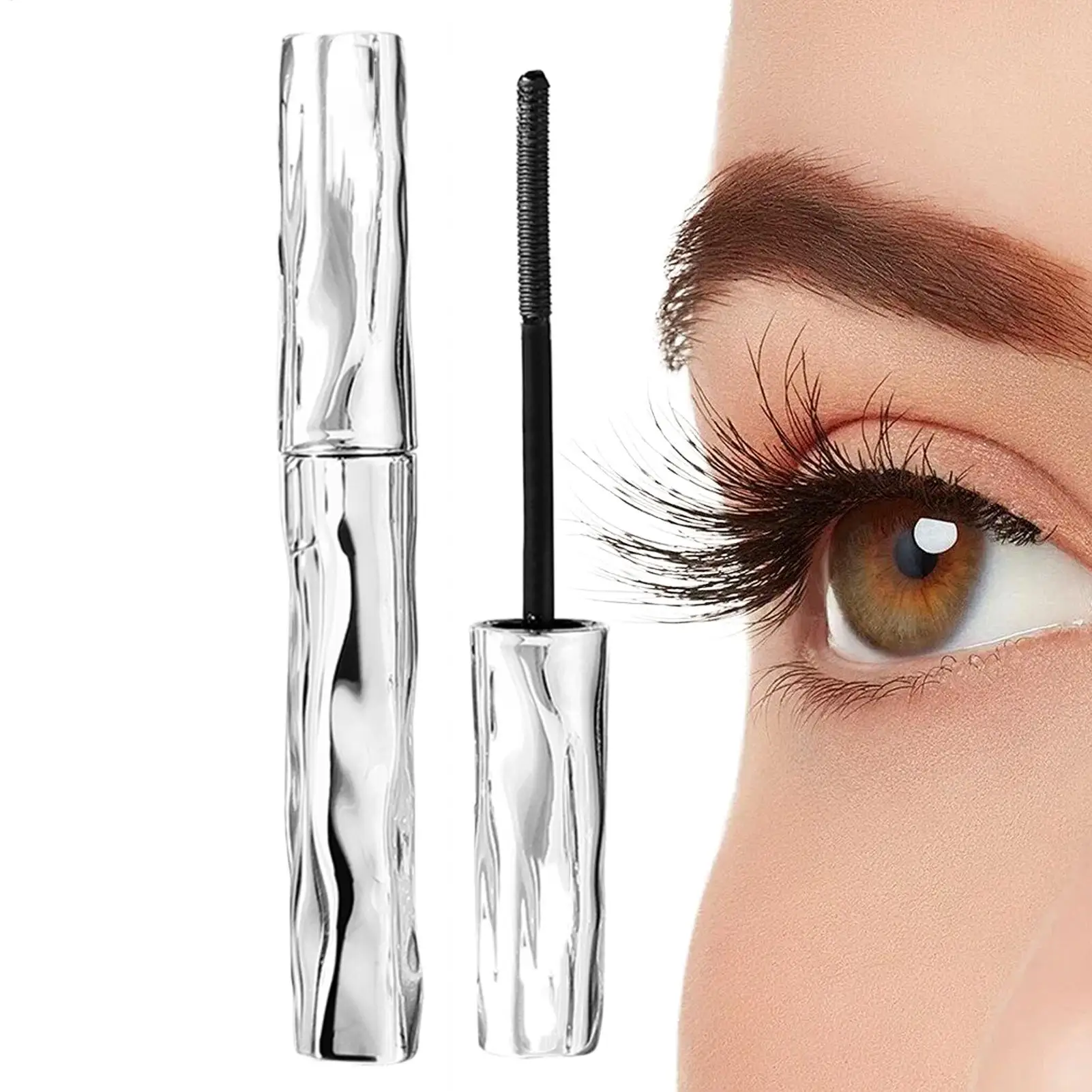 Lash Lengthening Mascara Smudge-Proof Long-Lasting black Mascara   4D Curling Lash Eyelash Liquid Volume Mascara Eye Makeup