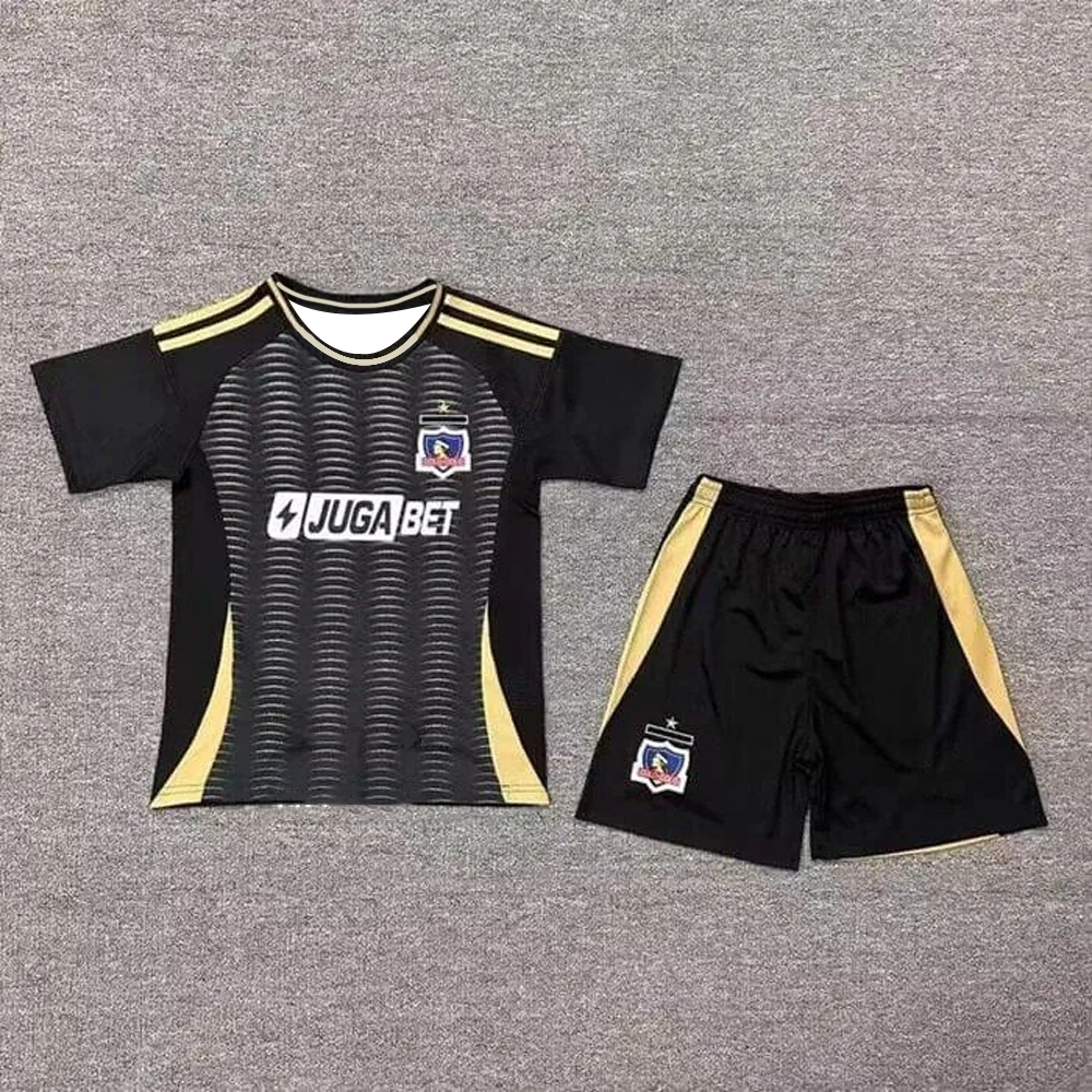 2025 Mens Colo Colo Home&Away Shirt&Shorts Kit Youth Child Training Soccer Uniform Suit Breathable Oversized Unisex Jersey Set