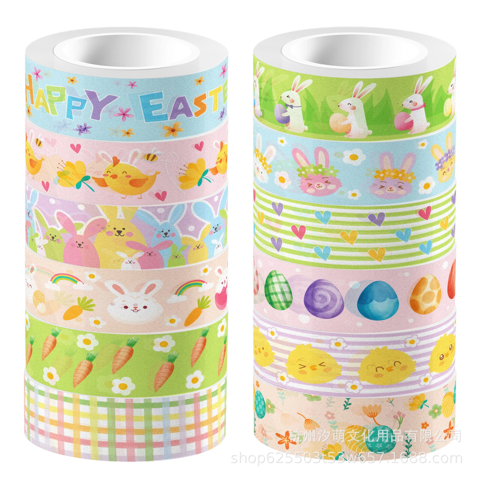Easter Transparent Roll Self-adhesive Washi Tape DIY Handbook Material Decorative Sticker