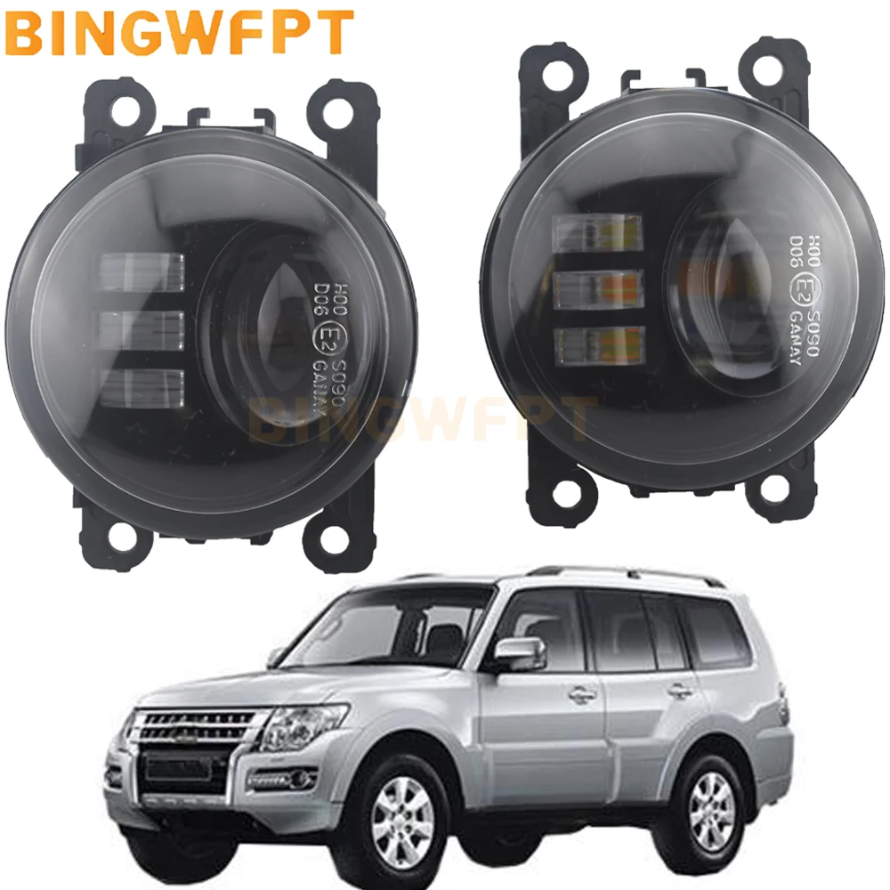 

Car LED Fog Light Assembly Daytime Running Light DRL H11 12V Fog Lamp For Mitsubishi Pajero 4 IV V8_W V9_W 2007-2015 Fog Lamps