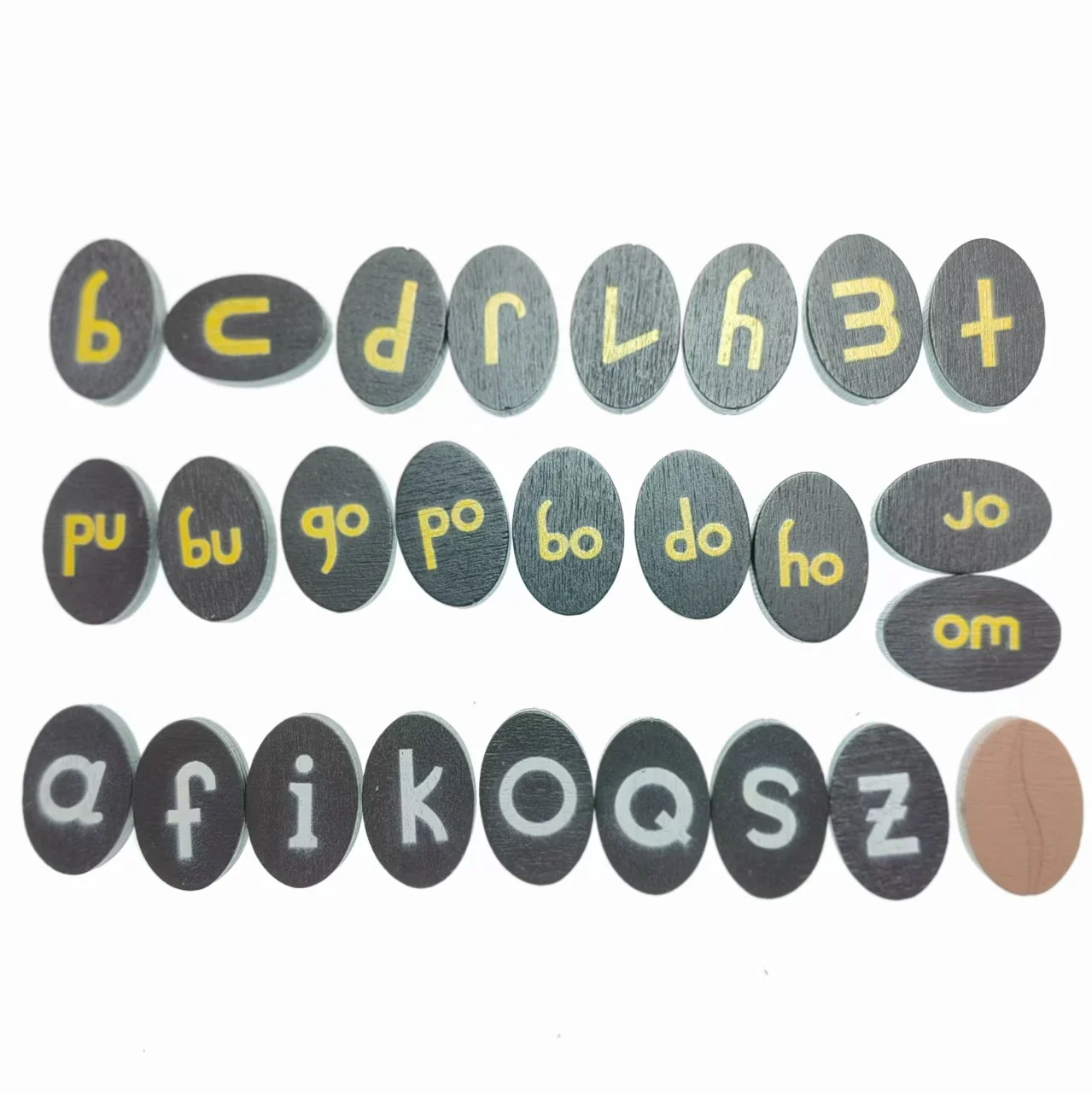 108pcs/set JABUKA wood letter Tiles,rotatable wooden alphabet puzzle toys,promotion craft,wood educational toy
