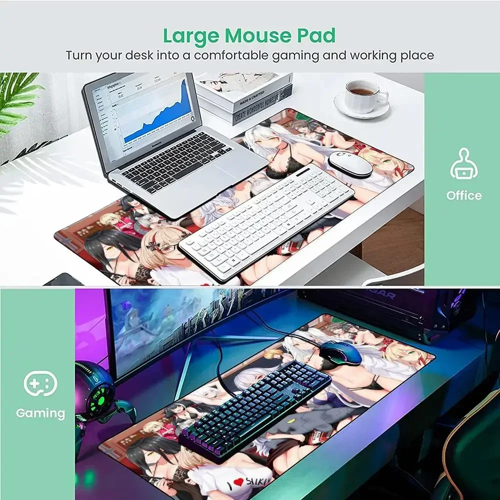 Alfombrilla de ratón con tema de chica sexy de Anime, alfombrilla de escritorio, alfombrillas para juegos, accesorios de escritorio, teclado, alfombrilla hentai para pecho grande y nalgas