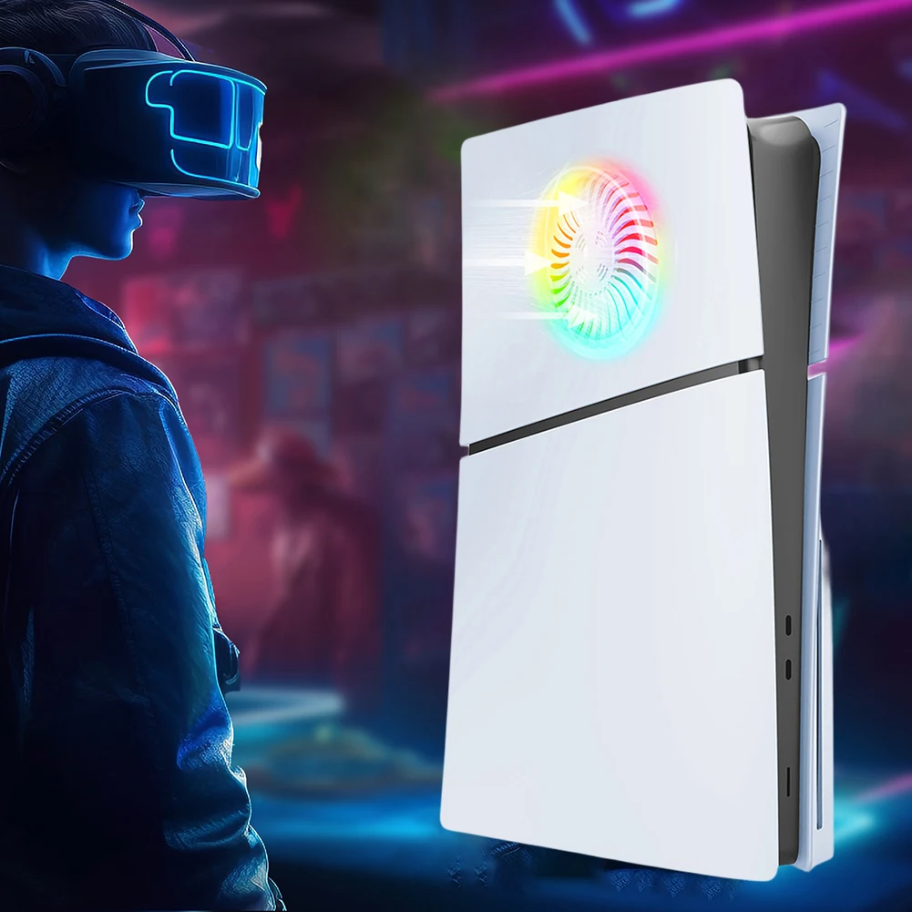 Cangkang Pengganti dengan Ventilasi Pendingin Penutup Cangkang Pelindung Anti Gores Cangkang Pengganti ABS Premium untuk PS5 Slim