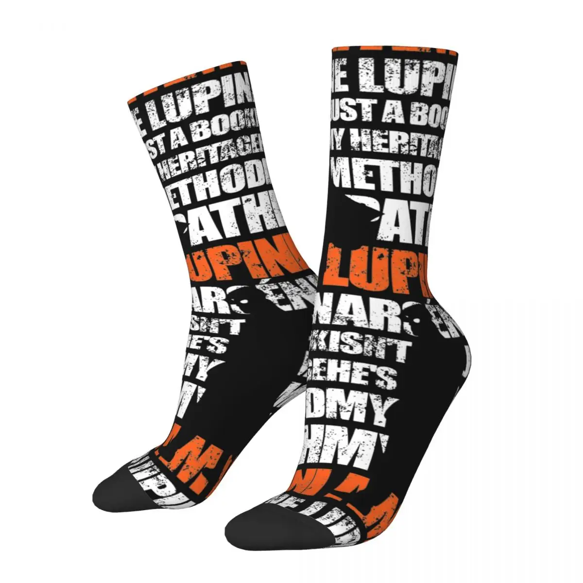 Lupin TV Series Theme Design Socks Product for Female Male Cozy Dress Socks