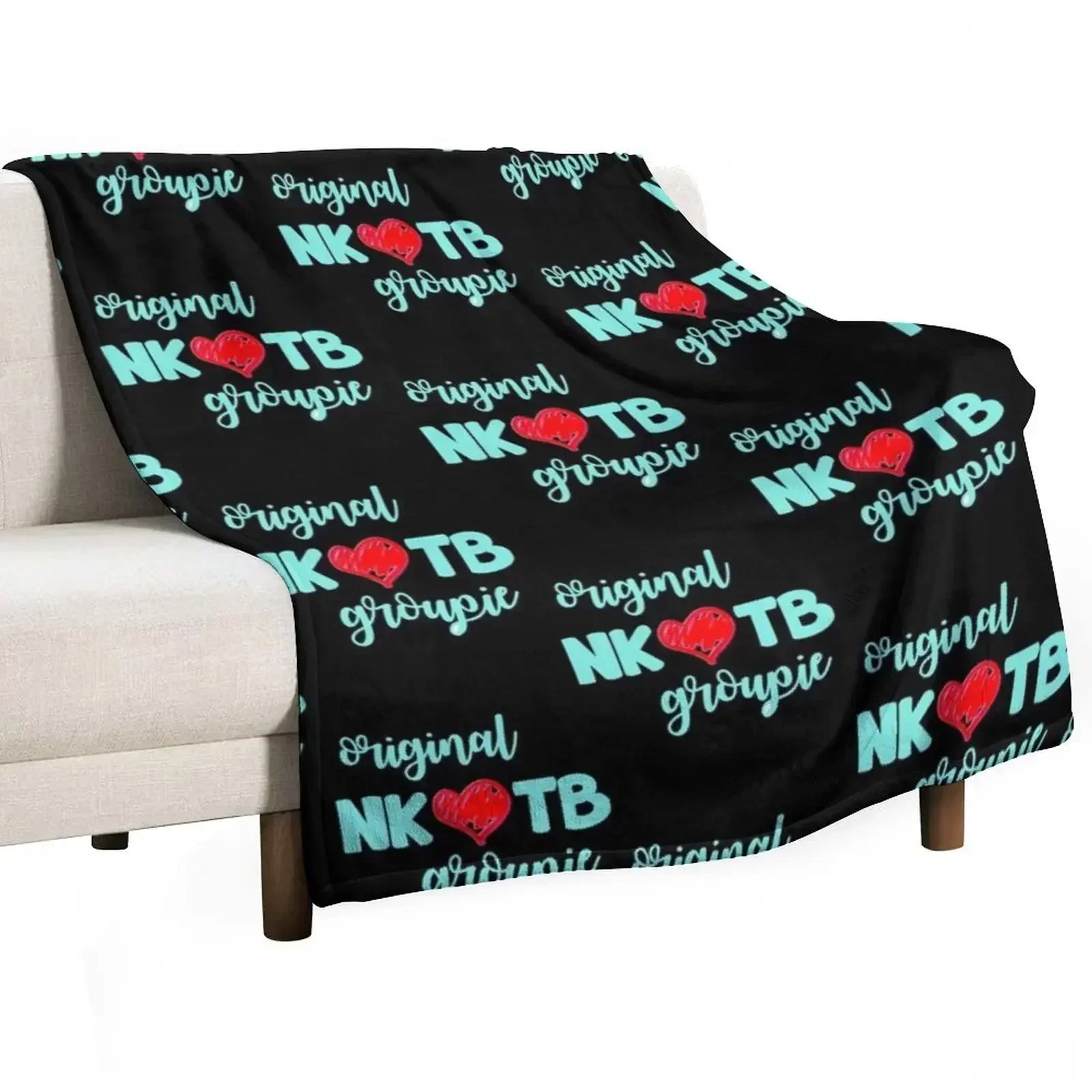 Funny Man Nkotb Kids New On Shirt The Blocks Blue Awesome For Music Fans Throw Blanket Sofa christmas gifts Blankets