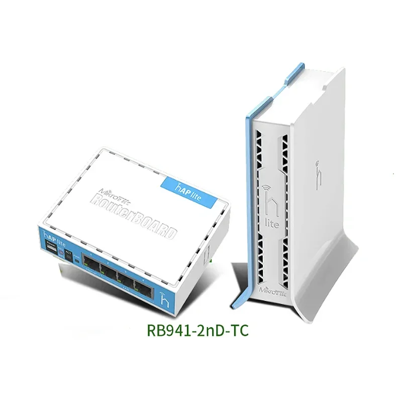 Router WiFi Mikrotik RB941-2nD-TC Mini, 4x10/100Mbps, Wi-Fi 2.4Ghz 300Mbps, 802.11b/g/n 2x2 OSL4 hAP Lite 32MB