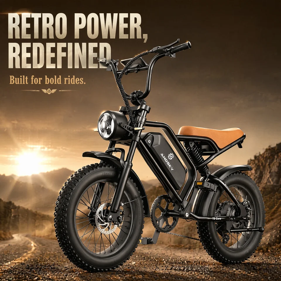 ANDSKY T8 Core 1500W Electric Bike 7-Speed Off-Road Ebike 20" X 4" All-Terrain Fat Tires 28MPH 60 Miles Long Range 48V 16Ah Battery Electric Mountain Bicycle image 4