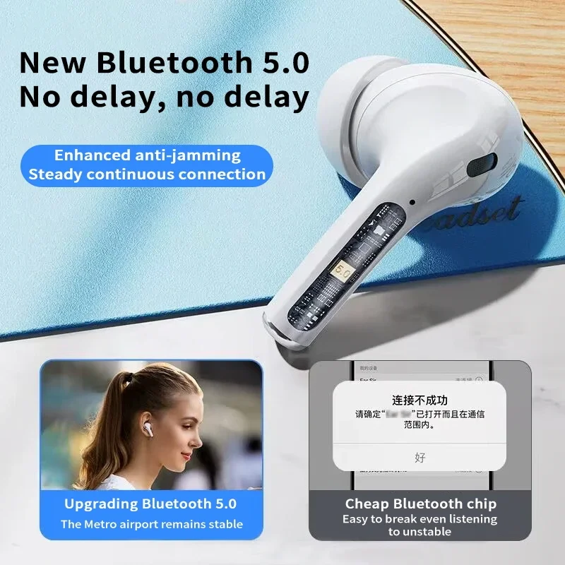 Original Lenovo Bluetooth Earphones Wireless Headphone Touch Control Headset Waterproof Sports In-ear Earbuds With Microphone