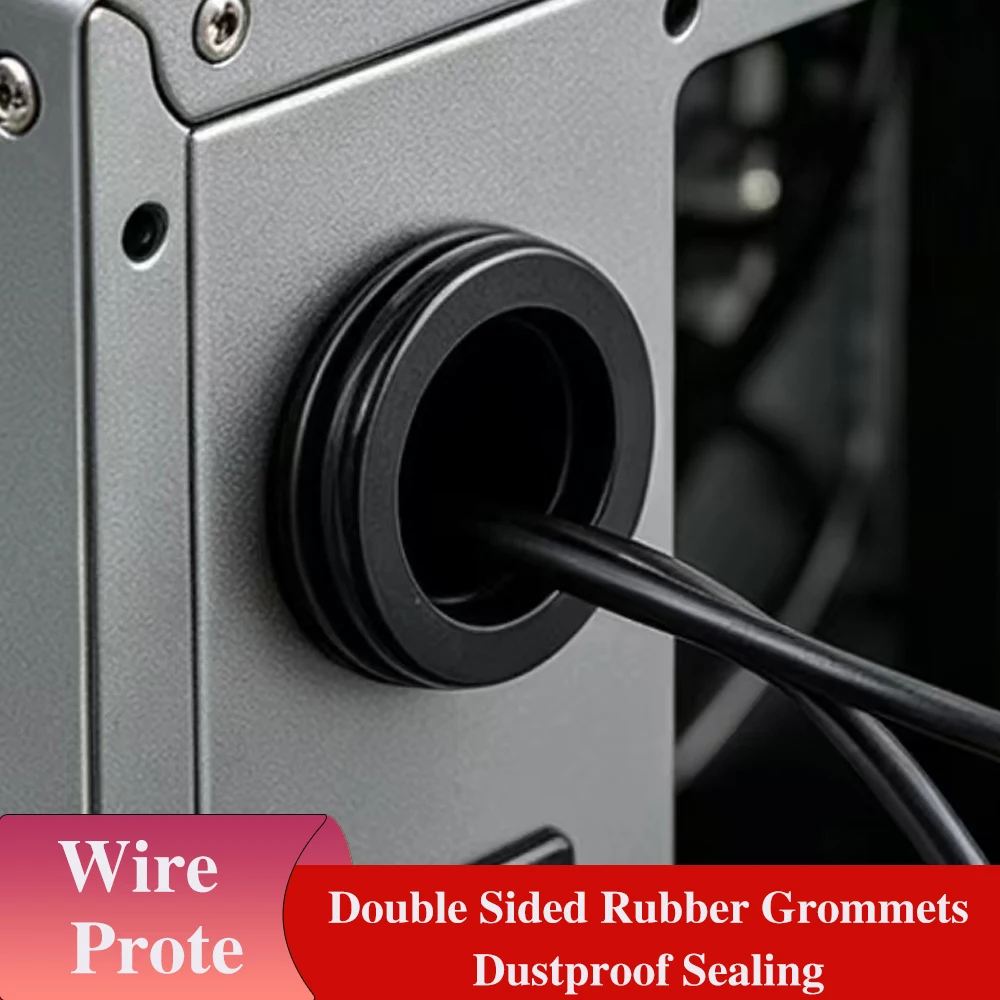 Double Sided Rubber Grommets Dustproof Sealing Insulating Rubber Cable Coil Grommet Hole Plug 16 25 30 40 60 80 100mm Wire Prote