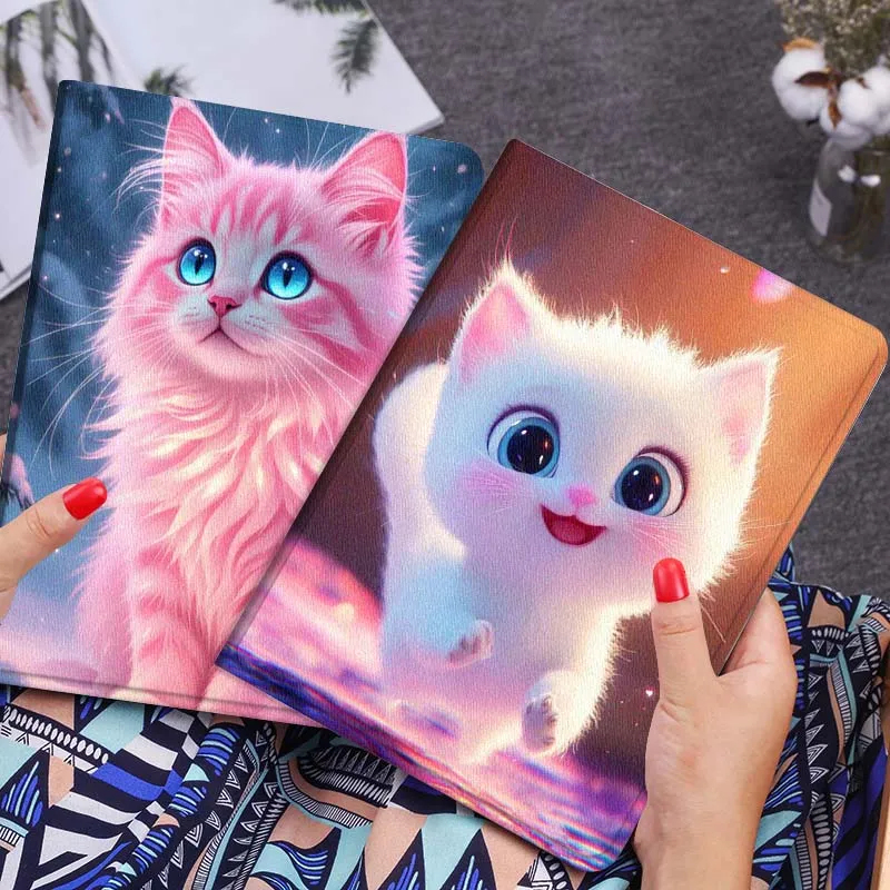 

Color Cat Tiger Cartoon Art For Xiaomi Mi Pad Mini 4 5 6 7 SE Pro Plus Redmi Pad 2 SE 2025 8.8 11 Foldable Tablet Case Gift