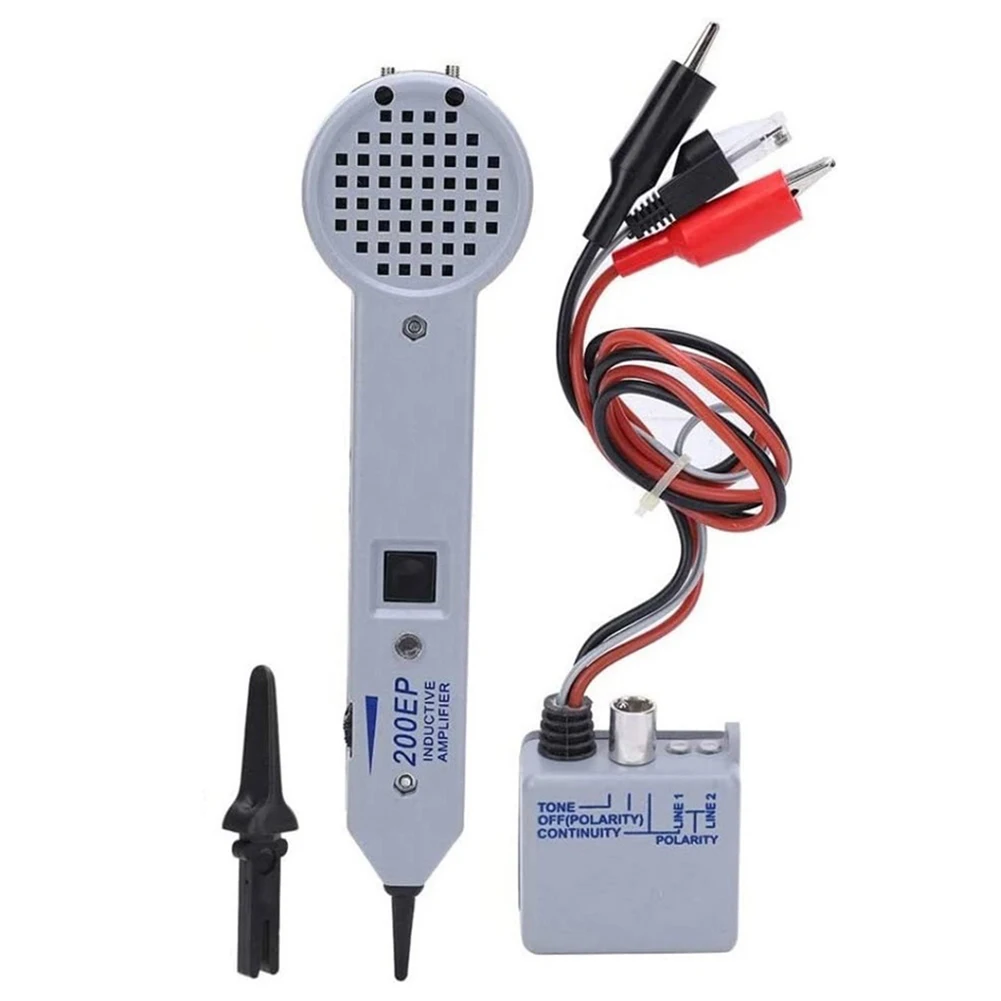 Imagem -02 - Precisão Tom Gerador Kit Fios Tone Tracer Amplificador Indutivo Sonda de Isolamento para Rede Cabos Collation 200ep Alta