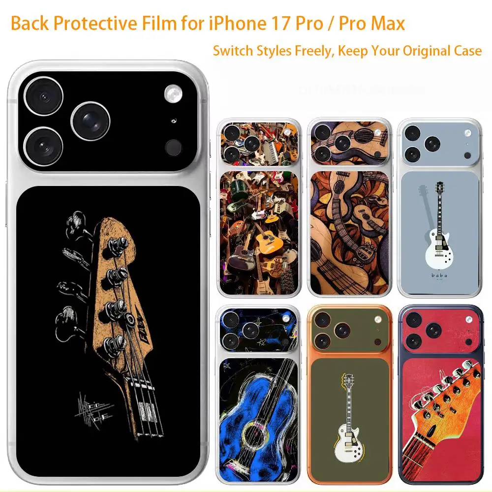 

Guitar A Life in Music Premium Skin Wrap for iPhone 17 Pro/Max, Back Frame Camera Protective Decal (Not Case)