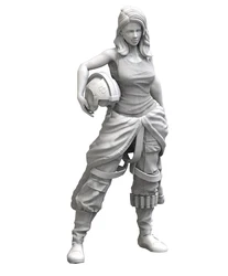 1/18 Scale Die Cast Resin Doll Model Assembly Kit Sci-fi Female Pilot Model 100mm Needs To Be Assembled and Unpainted