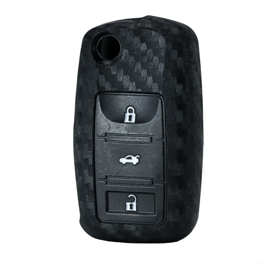 Silicone Carbon Car Key Case Cover for VW Volkswagen Polo Tiguan Passat B5 B6 B7 Golf 4 5 6 MK4 MK6 Jetta Skoda Octavia Seat