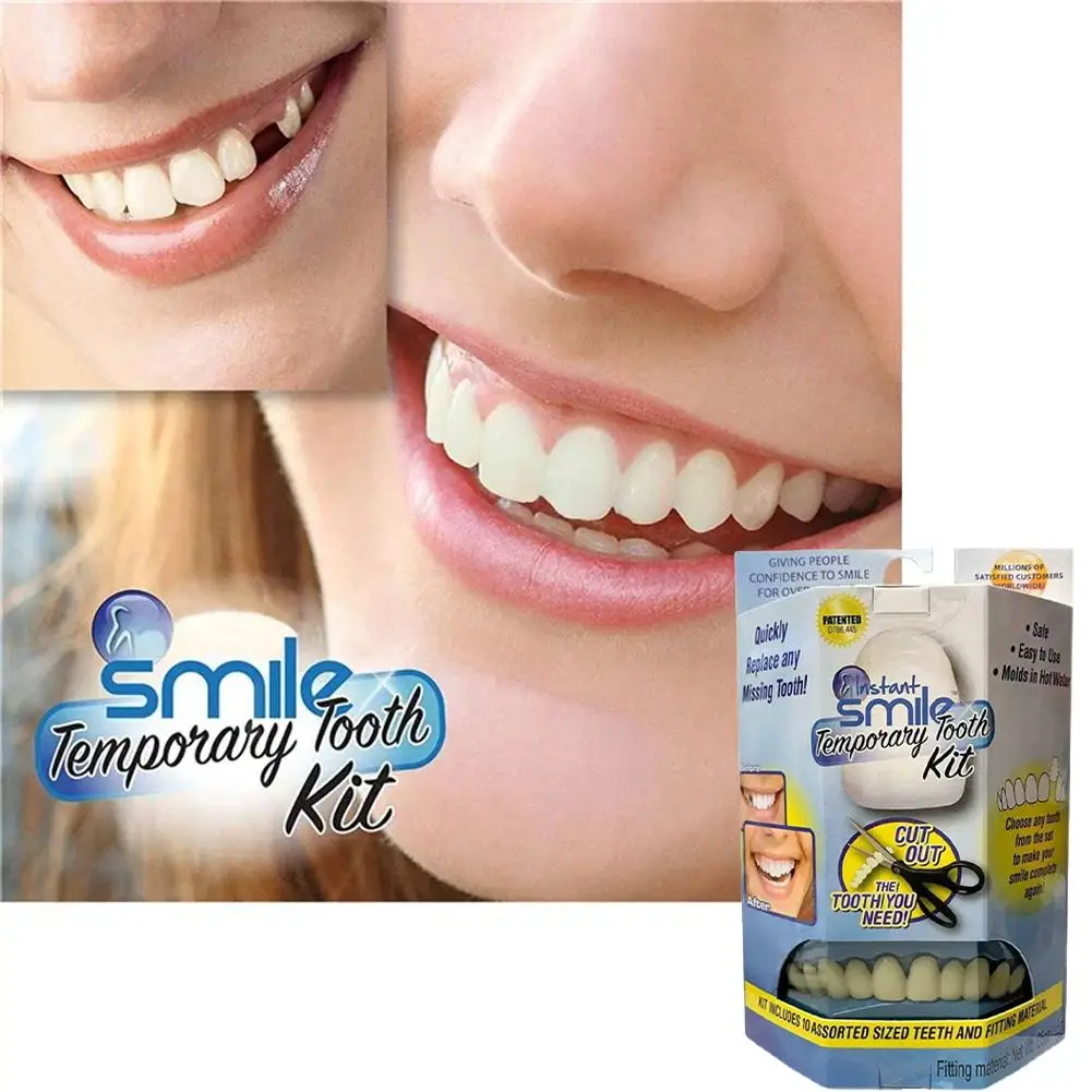 العناية بالأسنان وهمية الأسنان طقم أسنان القشرة العلوي السفلي المفاجئة هدفين مرنة الراحة صالح كاذبة إصلاح الأسنان ملء المواد
