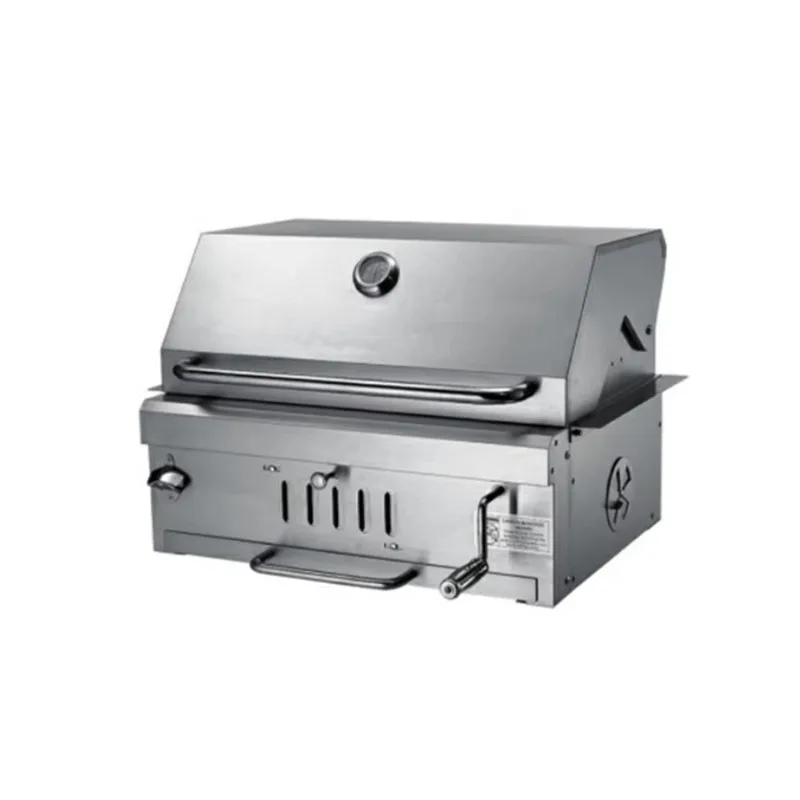 

Большой портативный уличный стол-гриль из нержавеющей стали 304 с встроенным угольным и газовым грилем для семейного барбекю