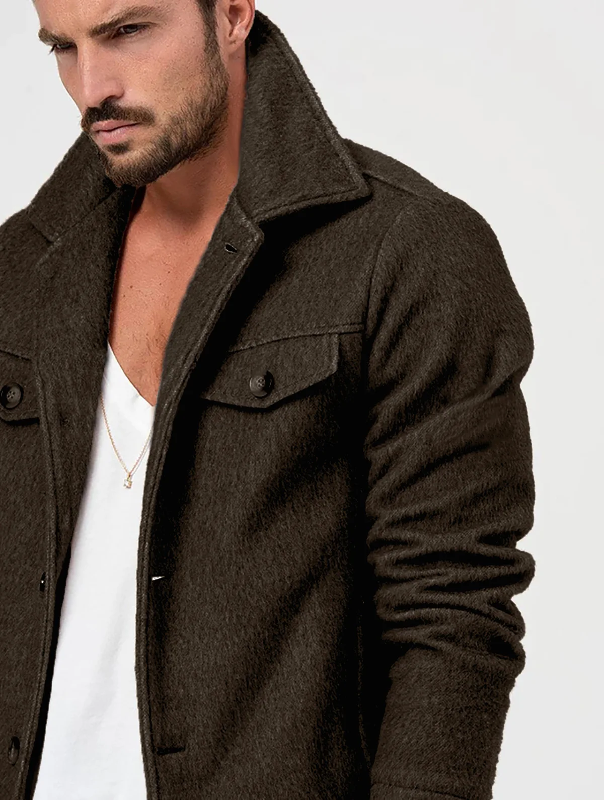 Spring and Autumn Men's Fashion Casual Slim-fit British Style Outdoor Sports Cargo Retro Suede Coat Youth All-match Cargo Jacket
