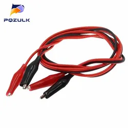 1PCS 1Meter Double Red And Black Clips Crocodile Cable Alligator Jumper Wire Test Leads