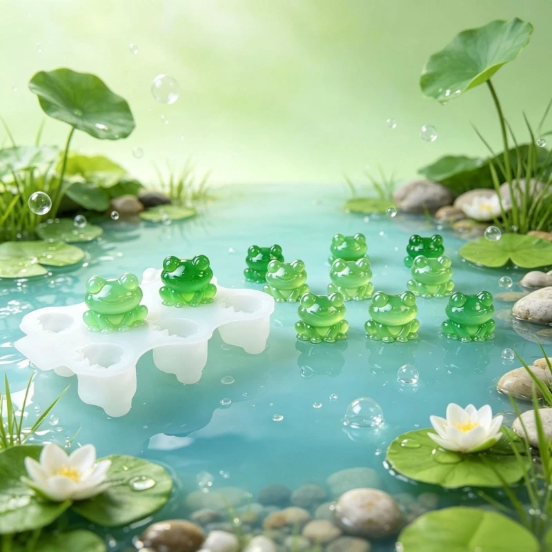 6-Shape Miniature Animal Mold, Reusable Silicone Casting Form for Landscape Scenes, Small Crafts, Earrings, Pendants, and DIY