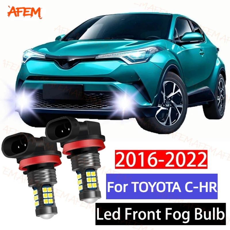 2pcs H8 H11 H16JP For Toyota C-HR CHR 2016 2017 2018 2019 2020 2021 2022 Car led Front fog light Lamps bulbs Accessories
