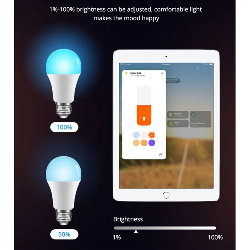 

AEE8-Smart Light Bulbs Wifi LED Bulb 9W RGB Voice Control Wifi Smart Bulbs Works For Homekit Alexa Google Home