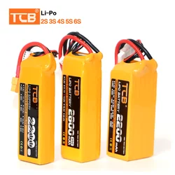 TCB akumulator Lipo 2S 35C 50C 65C 100C 1300mah 4S 6S 1500mah 1800mah 2600mah 7.4V 11.1V 14.8V 18.5V 22.2V dla dronów samolotów FPV